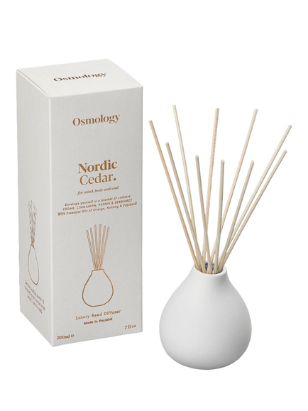 Osmology by Aery Nordic Cedar Reed Diffuser, 200ml, White