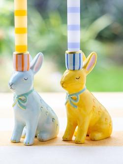 Talking Tables Bunny Candle Holder, Yellow - view 2, Yellow