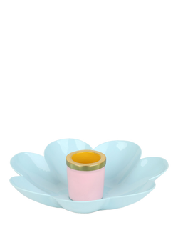 Talking Tables Flower Candle Holder, Blue, Blue