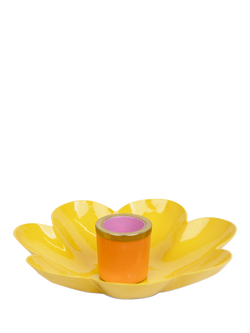 Talking Tables Flower Candle Holder, Yellow, Yellow