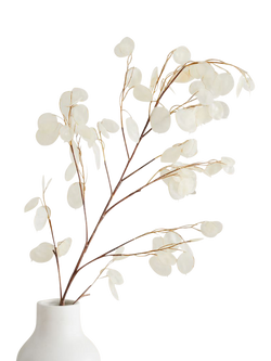 West Elm Faux Lunaria Branch, White