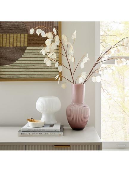 West Elm Faux Lunaria Branch - view 2, White