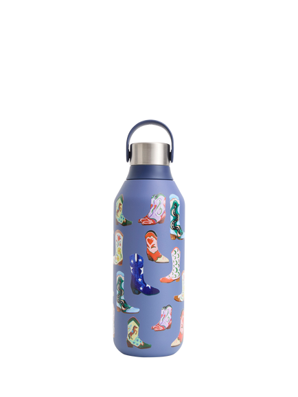 Chilly's x Eleanor Bowmer Series 2 Insulated Leak-Proof Drinks Bottle, 500ml, Cowboy Boots - view 2, Cowboy Boots