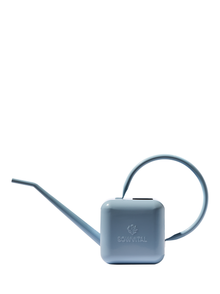 Sowvital 'Love Thy Plants' Stainless Steel Watering Can, 1.25L, Blue, Blue