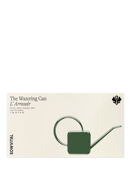 Sowvital 'Love Thy Plants' Stainless Steel Watering Can, 1.25L, Green - view 2, Green