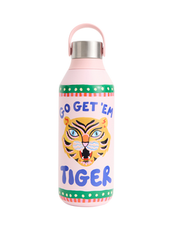Chilly's x Eleanor Bowmer Series 2 Insulated Leak-Proof Drinks Bottle, 500ml, Go Get'em Tiger, Go Get'em Tiger