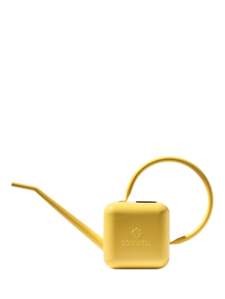 Sowvital 'Love Thy Plants' Stainless Steel Watering Can, 1.25L, Yellow, Yellow