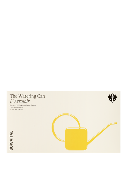 Sowvital 'Love Thy Plants' Stainless Steel Watering Can, 1.25L, Yellow - view 2, Yellow