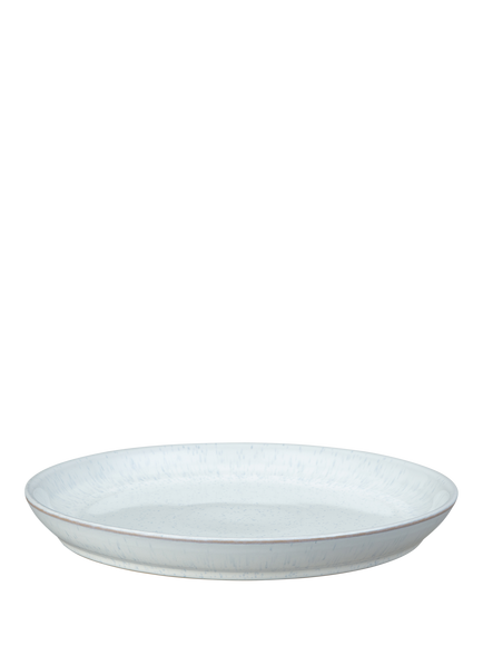 Denby White Speckle Stoneware Dinner Plate, 26cm - view 2, White
