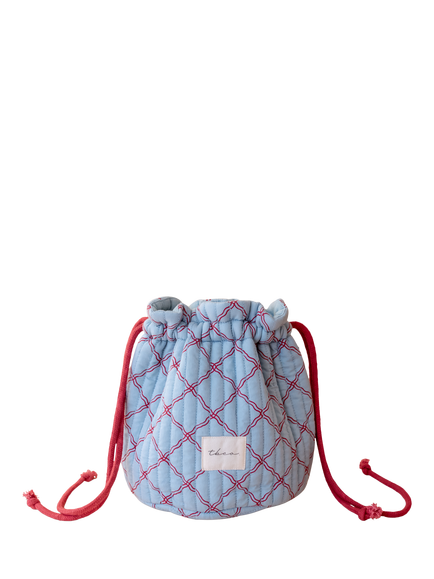 TBCo Lattice Wash Bag, Blue Lattice, Blue Lattice