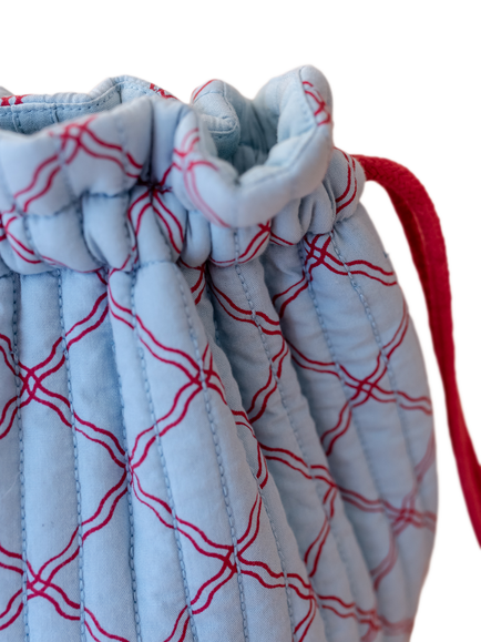 TBCo Lattice Wash Bag, Blue Lattice - view 2, Blue Lattice