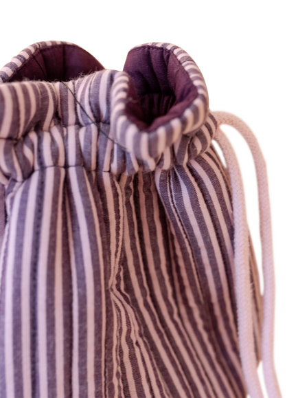 TBCo Stripe Wash Bag, Pink / Burgundy - view 2, Pink / Burgundy