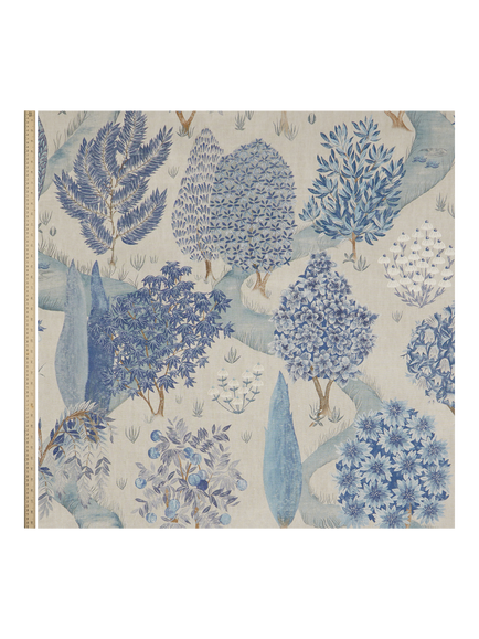 Liberty London Enchanted Wood Furnishing Fabric, Lapis - view 2, Lapis