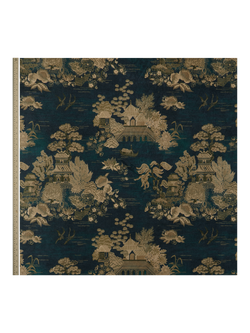 Liberty London Floating Pavillion Velvet Furnishing Fabric, Kelp - view 2, Kelp