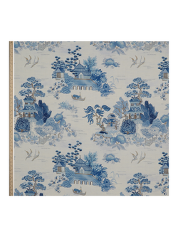 Liberty London Floating Pavillion Furnishing Fabric - view 2, Lapis