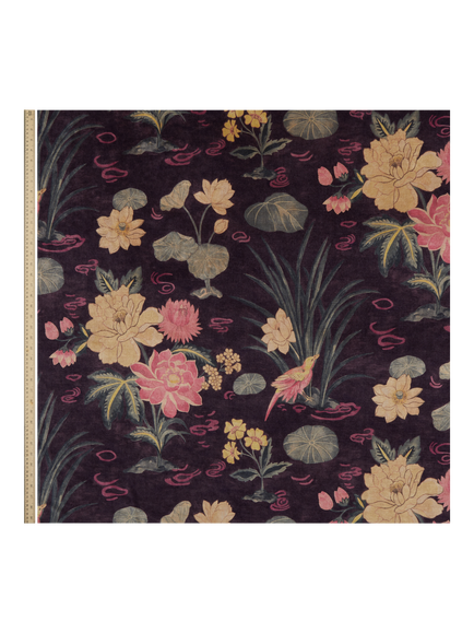 Liberty London Lotus Garden Furnishing Fabric - view 2, Brinjal