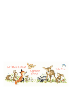 Bothy Thread Woodland Welcome Birth Sampler Counted Cross Stitch Kit - view 2, Multi