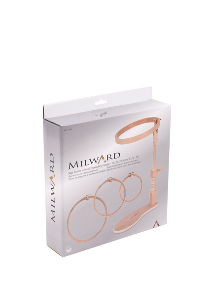 Milward Embroidery Seat Stand with 3 Hoops - view 2, Multi