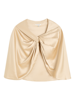 By Malene Birger Pinlos Satin Cape, Vanilla Cream - view 2, Vanilla Cream