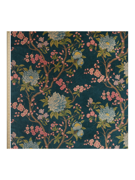 Liberty London Porcelain Trail Furnishing Fabric, Ink - view 2, Ink