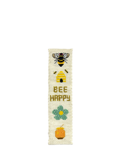 The Craft Kit Company Honey Bee Cross Stitch Bookmark Kit, Multi