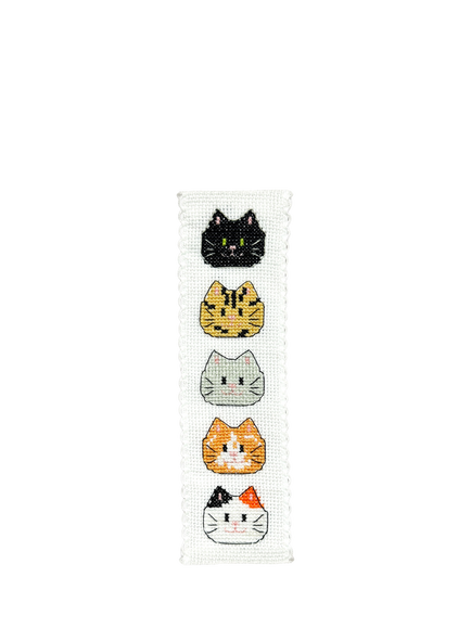 The Crafty Kit Company Kitty Cats Bookmark Cross Stitch Kit, Multi