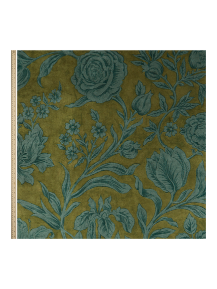 Liberty London Sambourne Vine Velvet Furnishing Fabric, Kelp - view 2, Kelp