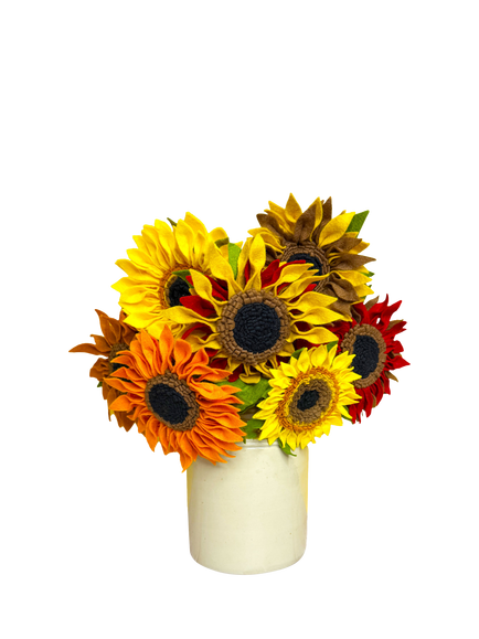 The Crafty Kit Company Van Gogh Felt Sunflowers Sewing Kit, Multi