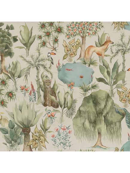 Voyage Jungle Serene Furnishing Fabric, Green, Green