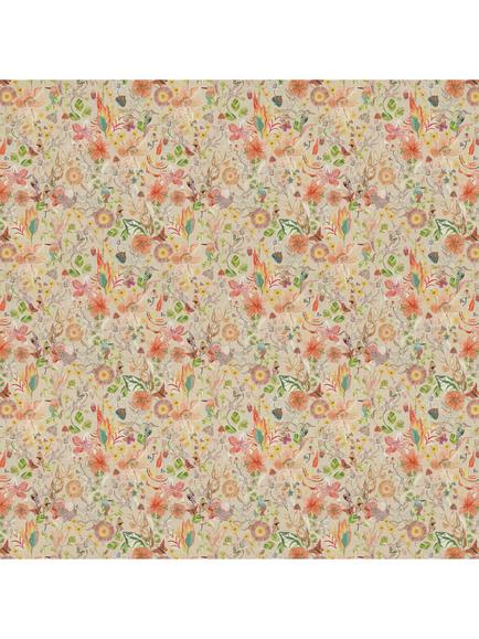 Voyage Primrose Haze Furnishing Fabric - view 2, Apricot