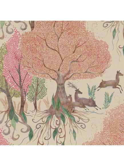 Voyage Willow Woods Furnishing Fabric - view 2, Blush