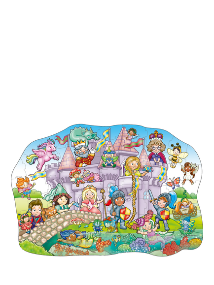 Orchard Toys Fairytale Castle Shaped Floor Jigsaw Puzzle, 75 Pieces - view 2, Multi