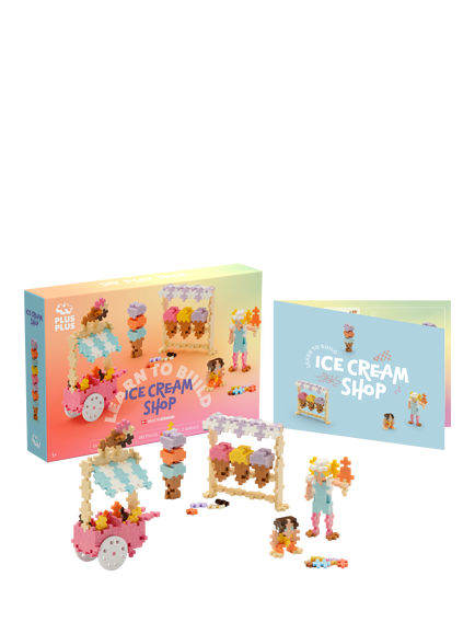 Plus-Plus Learn to build Ice Cream Shop Jigsaw Puzzle, 285 Pieces, Multi