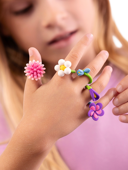 TOMY Hey Clay Bijou Flower and Sweet Rings Craft Kit - view 2, Multi