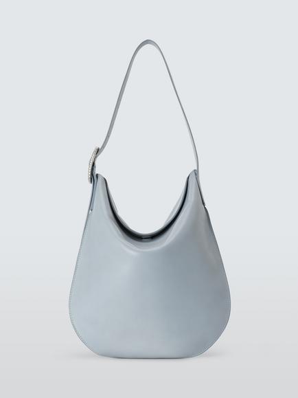 John Lewis x REJINA PYO Leather Large Hobo Belt Strap Shoulder Bag, Grey, Grey