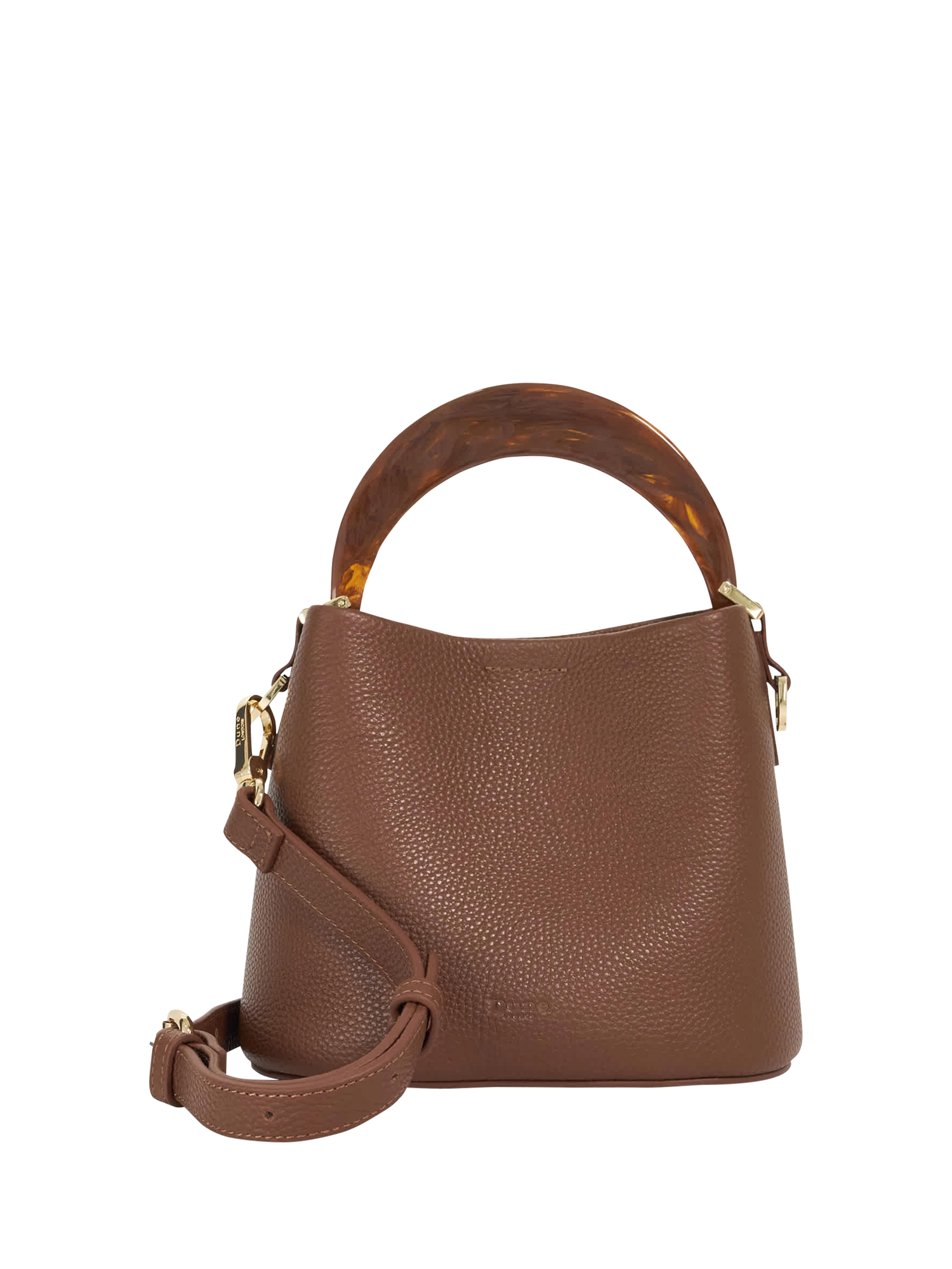 Product image 1 of 5, which shows Dune London Dharla Leather Grab Bag, Brown, One Size