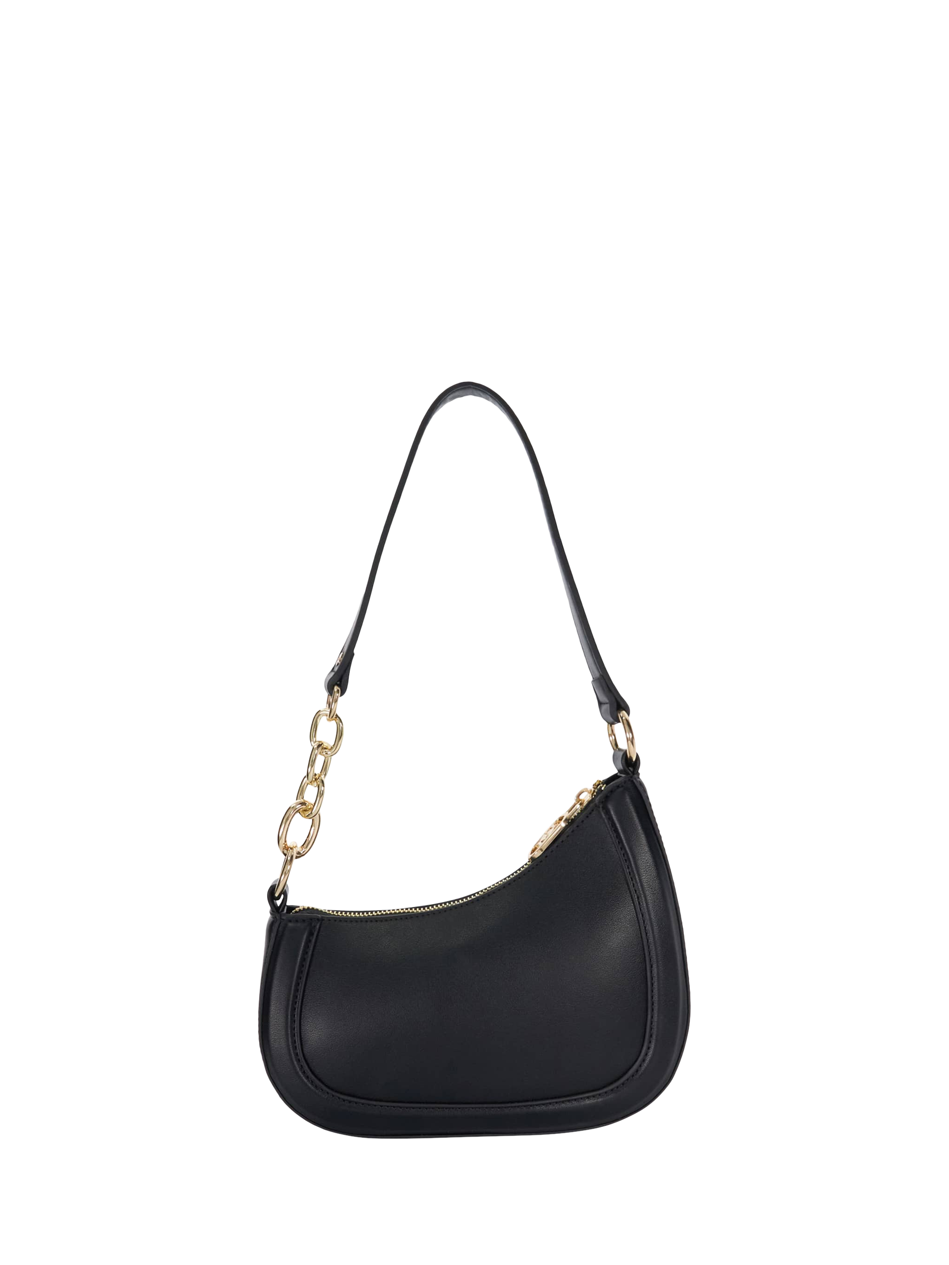 Product image 3 of 5, which shows Dune London Direction Asymmetric Chain Shoulder Bag, Black