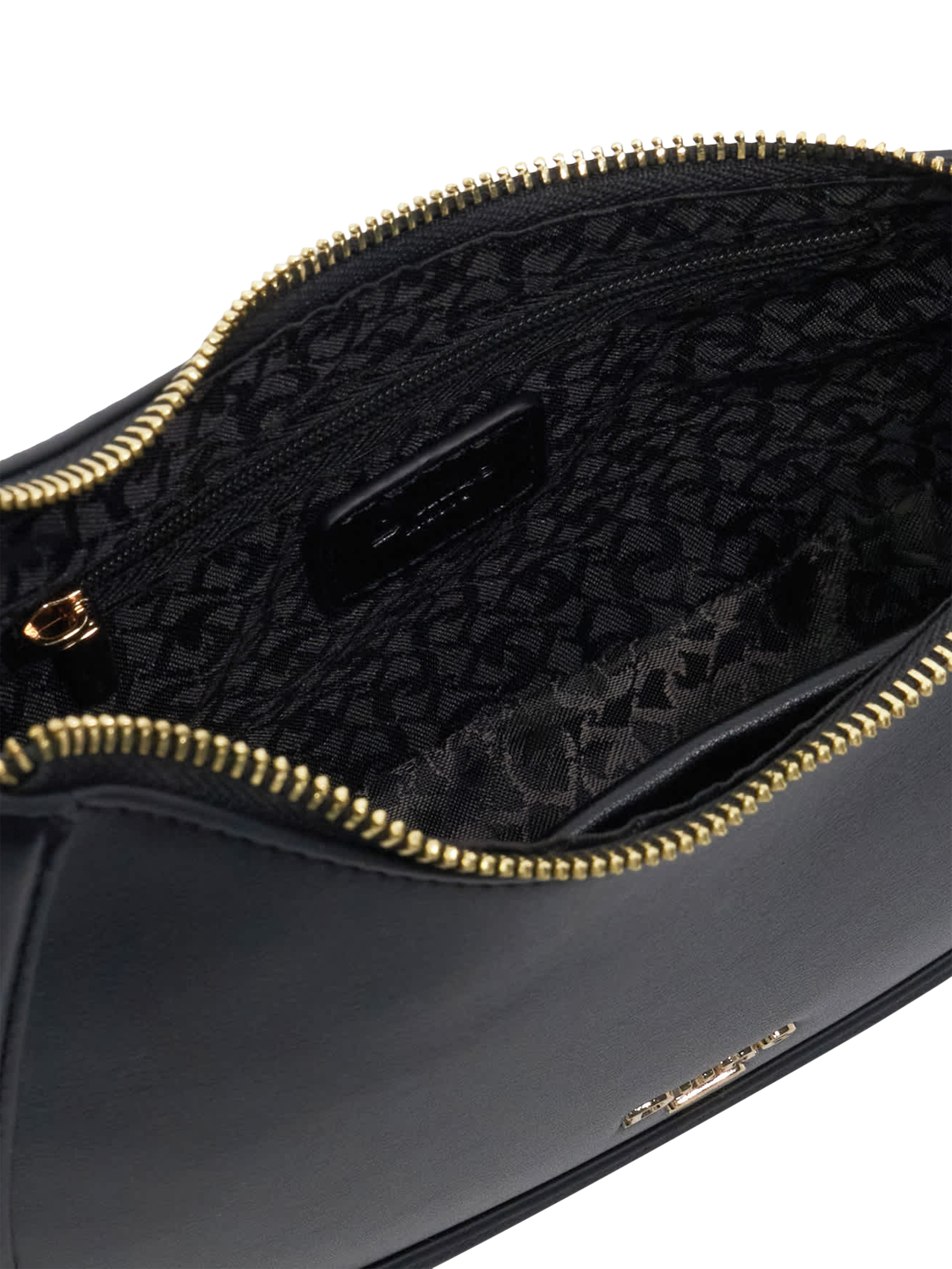 Product image 4 of 5, which shows Dune London Direction Asymmetric Chain Shoulder Bag, Black