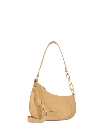 Dune London Direction Asymmetric Chain Shoulder Bag, Taupe, Taupe