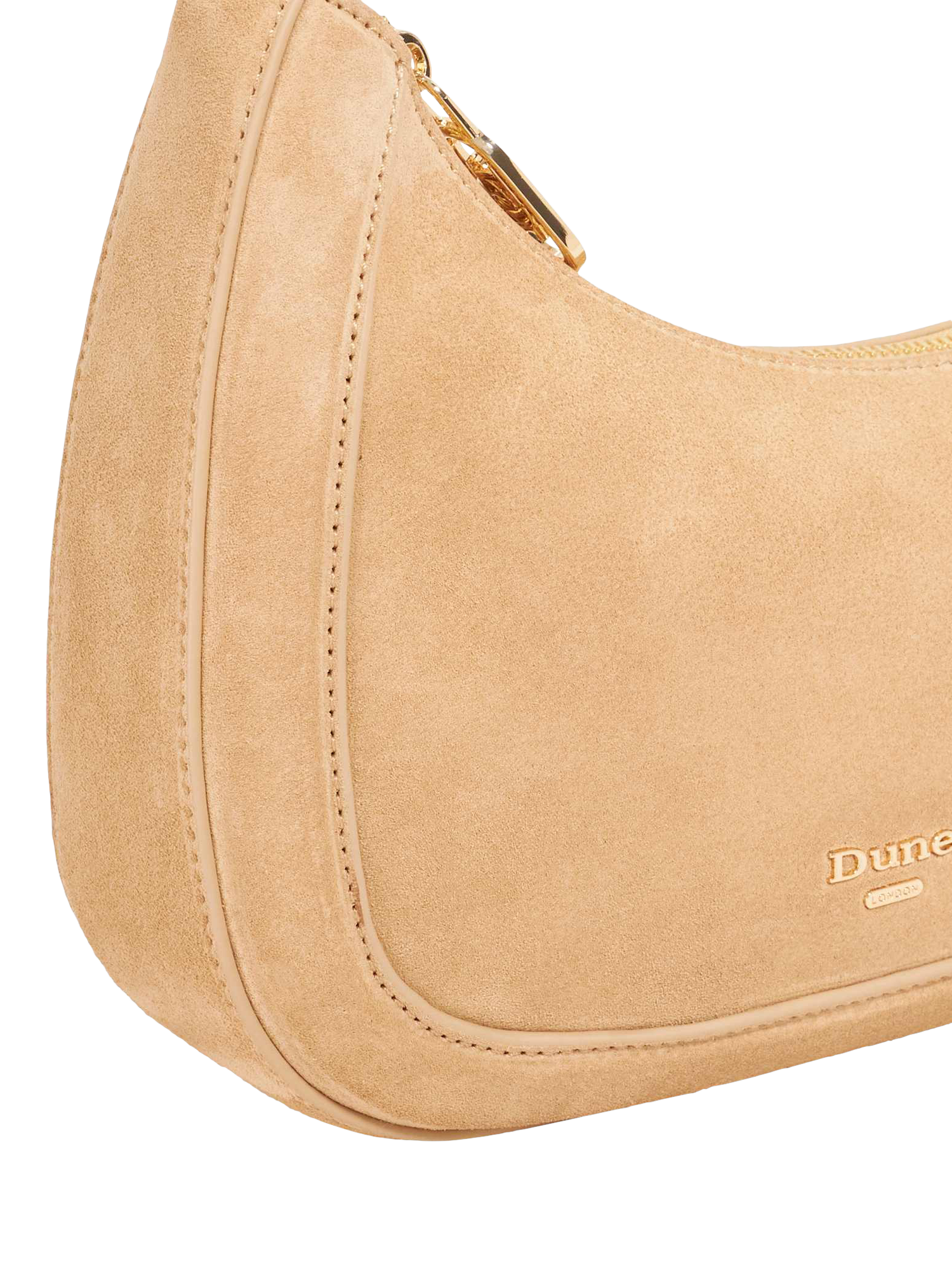 Product image 5 of 5, which shows Dune London Direction Asymmetric Chain Shoulder Bag, Taupe