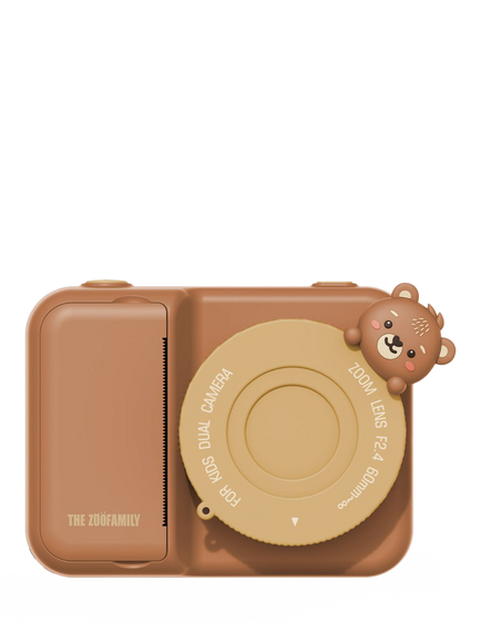 The Zoofamily Print Bear Camera, Brown, Brown