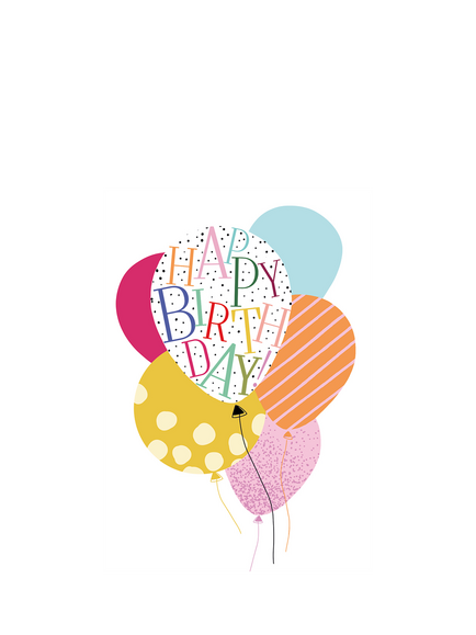Woodmansterne Balloon Bunch Birthday Card, Multi