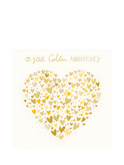 Woodmansterne Big Heart Of Little Hearts Golden Anniversary Card, Multi