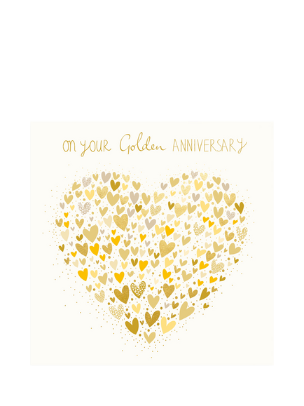 Woodmansterne Big Heart Of Little Hearts Golden Anniversary Card, Multi