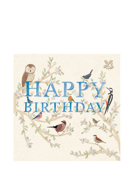 Woodmansterne Birds In The Trees Birthday Card, Multi