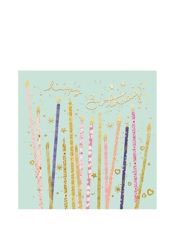 Woodmansterne Sparkly Candles Birthday Card, Multi
