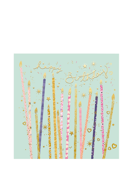 Woodmansterne Sparkly Candles Birthday Card, Multi