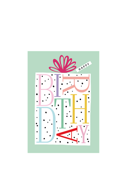 Woodmansterne Present Birthday Card, Multi