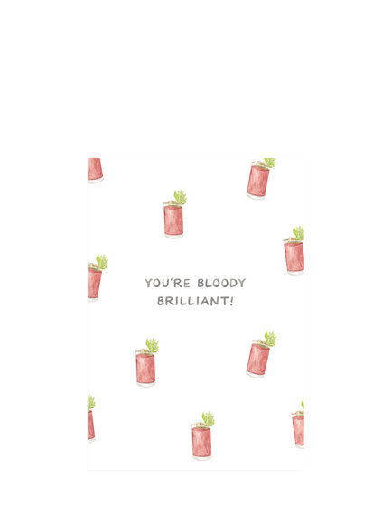 Woodmansterne Bloody Mary Drinks Blank Greeting Card, Multi