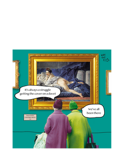 Woodmansterne Odalisque Duvet Cover Blank Greeting Card, Multi